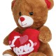 Ursulet de Plus Maro cu Inima Rosie 40cm