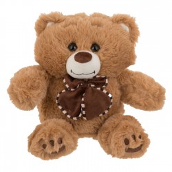 Ursulet de Plus Maro cu Fundita Catifelata 28cm