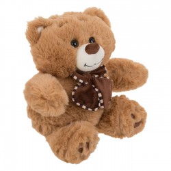 Ursulet de Plus Maro cu Fundita Catifelata 28cm