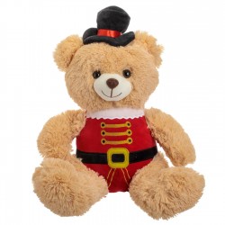 Ursulet de Plus cu Uniforma de Soldat de Craciun 40cm