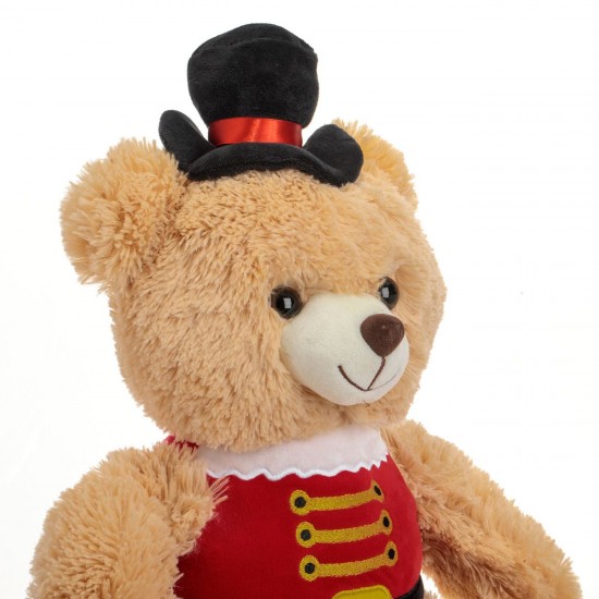 Ursulet de Plus cu Uniforma de Soldat de Craciun 40cm