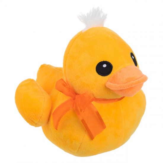 Ratusca de Plus Galbena cu Fundita Portocalie 20cm