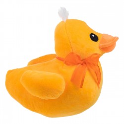 Ratusca de Plus Galbena cu Fundita Portocalie 20cm