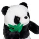 Panda de Plus Asezat cu Frunze de Bambus 35cm