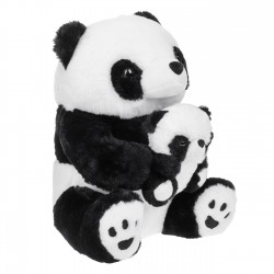 Panda de Plus Asezat cu Pui 38cm