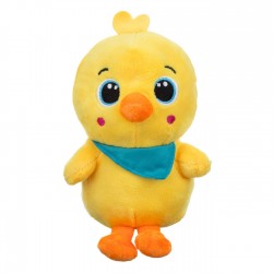 Puisor de Plus Mini Galben cu Esarfa 15cm