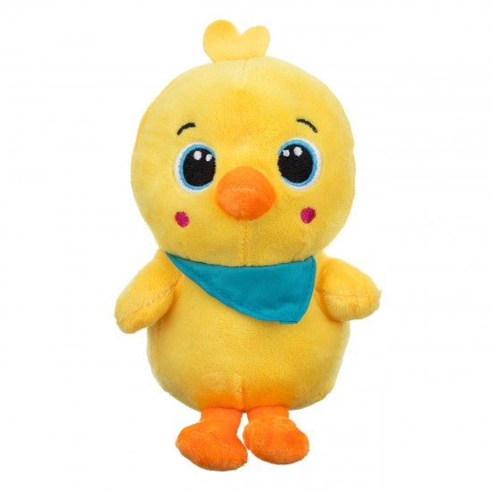 Puisor de Plus Mini Galben cu Esarfa 15cm