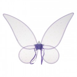 Set Deghizare cu Fusta Tutu Bleu Fulgi din Folie Argintie Coronita Bagheta & Clama - 4 piese