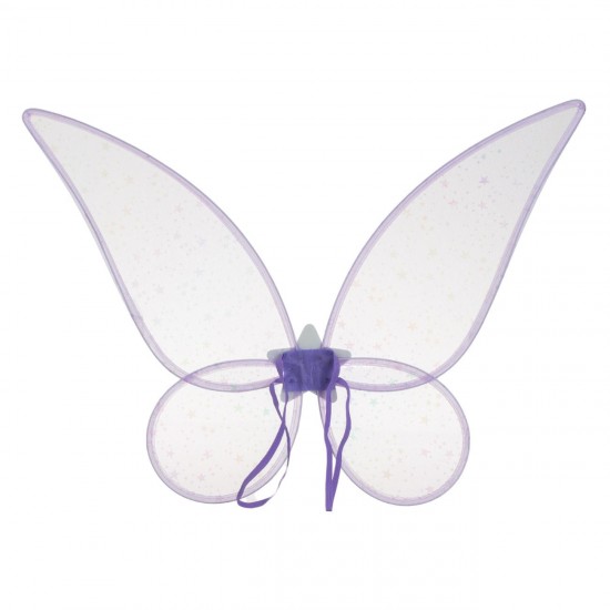 Set Deghizare cu Fusta Tutu Bleu Fulgi din Folie Argintie Coronita Bagheta & Clama - 4 piese