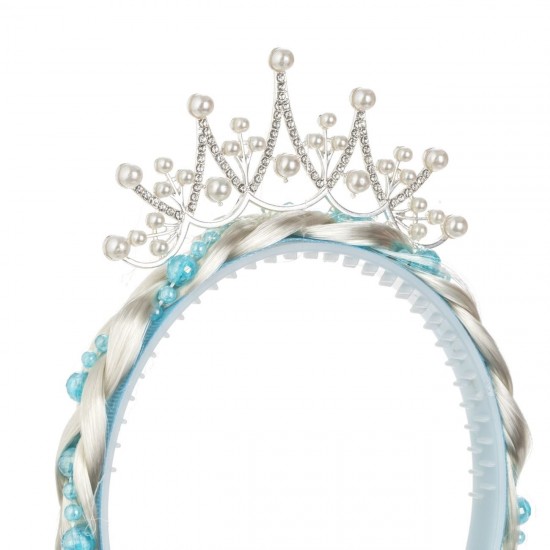 Coronita Par Alba Ciel Codite Tiara Margele 30cm
