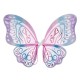 Aripi Deghizare in Fluture Colorat cu Glitter Fucsia Argintiu 53.5x43cm