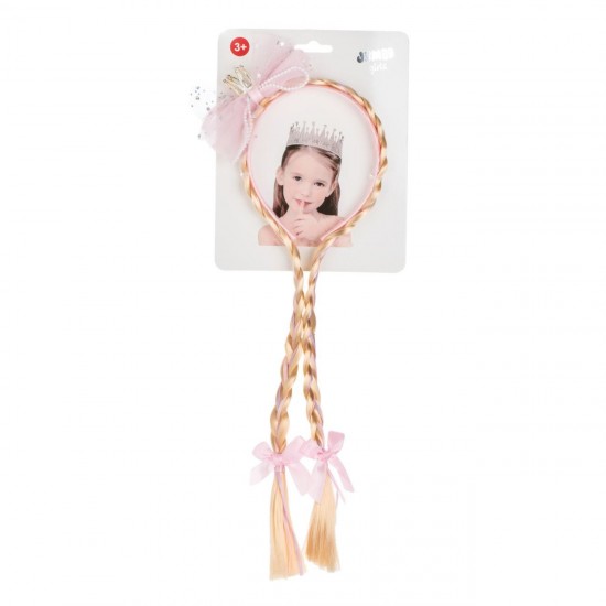 Coronita Par cu Codite Blonde Roz 2 Fundite 28cm