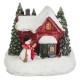 Scena de Craciun Casa Ninsa cu Lumina LED 11x9x10cm