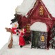 Scena de Craciun Casa Ninsa cu Lumina LED 11x9x10cm