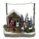 Scena de Craciun Magazin cu Brazi Figurine & Lumina LED 14x8x13cm