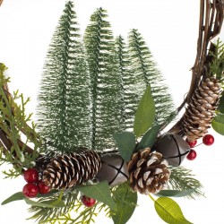 Coronita Decorativa de Craciun Brazi Conuri Clopote Berries Ø33cm