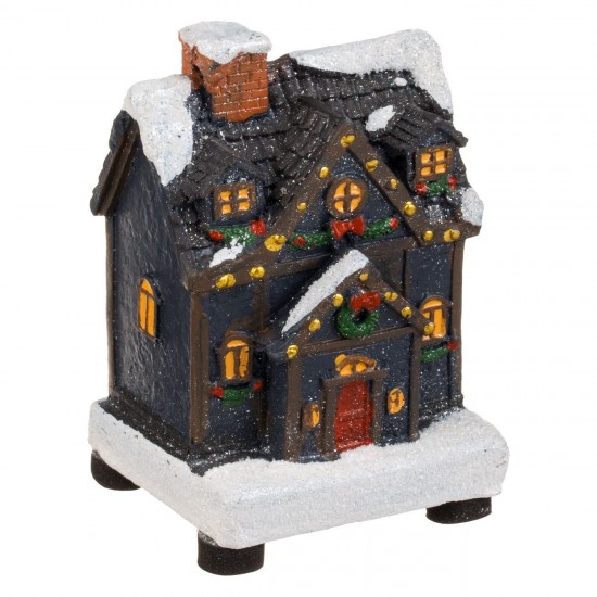 Scena de Craciun Case Ninse cu Lumina LED 5x5x8cm