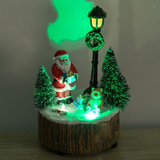 Scena de Craciun Colturi de Sat cu Lumina LED Ø8x13cm