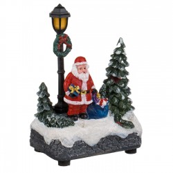 Scena de Craciun Colt de Strada cu LED 8x5x13cm