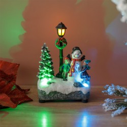 Scena de Craciun Colt de Strada cu LED 8x5x13cm