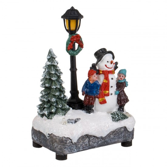 Scena de Craciun Colt de Strada cu LED 8x5x13cm