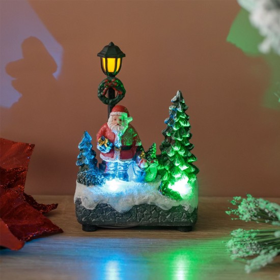 Scena de Craciun Colt de Strada cu LED 8x5x13cm