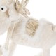 Figurina Decorativa de Craciun Ren Alb cu Paiete Aurii 64cm