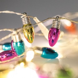 Instalatie de Lumini cu 20 de Becuri LED cu Baterii Stele 2.20m - Alb Cald