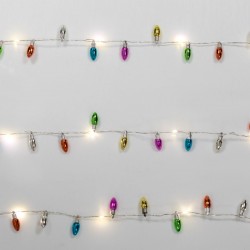 Instalatie de Lumini cu 20 de Becuri LED cu Baterii Stele 2.20m - Alb Cald