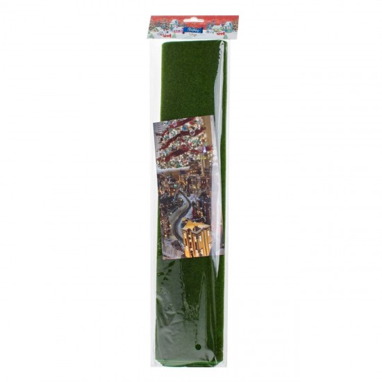 Covoras Decorativ Verde pentru Satul de Craciun 91x46cm