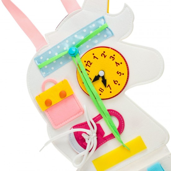 Carte de Activitati din Fetru Unicorn Quiet Book