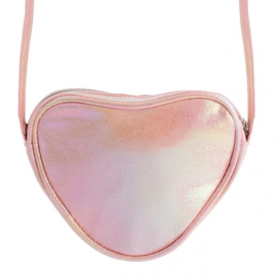 Poseta de Plus Inima Roz Holografica Rainbow pentru Fete 17x4x14cm