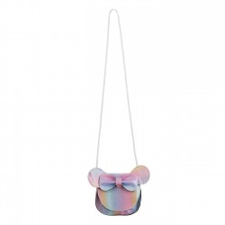 Geanta cu Model Soricel 3D Fundita Rainbow & Glitter Holografic pentru Copii 18x5x14cm