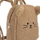Rucsac din Plus Ursulet Maro cu Urechi Bej pentru Copii 16x7x18cm