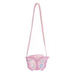 Poseta Roz cu Glitter & Fluture 3D pentru Copii 18x7.5x12.5cm