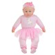 Papusa Bebelus cu Body Roz Unicorn & Fusta Tutu cu Sunet 50cm