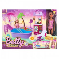 Set de Joaca Piscina cu Sezlong Bar & Papusa cu Accesorii