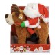 Jucarie Interactiva de Craciun Ren cu Mos Craciun Sunet & Miscare 37cm