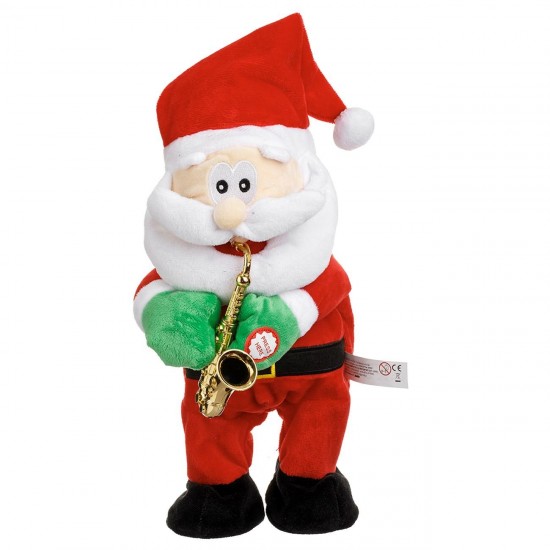 Mos Craciun Interactiv cu Saxofon Sunet & Miscare 32cm