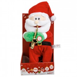 Mos Craciun Interactiv cu Saxofon Sunet & Miscare 32cm