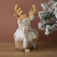 Figurina Decorativa de Craciun Ren cu Fular Colorat 28cm