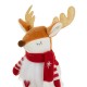 Figurina Decorativa de Craciun Ren cu Fular Colorat 28cm