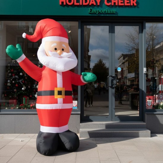 Mos Craciun Gonflabil cu Lumina LED 2.2m