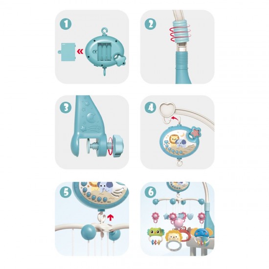 Carusel Muzical cu Animale Sunet Delicat & Proiector