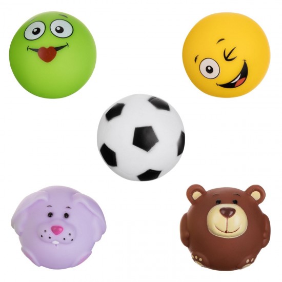 Jucarii pentru Baie Mingi de Diferite Culori in Plasa Ø5.5cm - 5buc