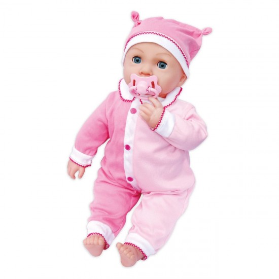 Papusa Bebelus cu Sunet & Suzeta 48cm
