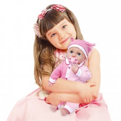 Papusa Bebelus cu Sunet & Suzeta 48cm