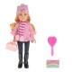 Papusa Fashion Girl cu Tinuta Roz & Muzica 48cm