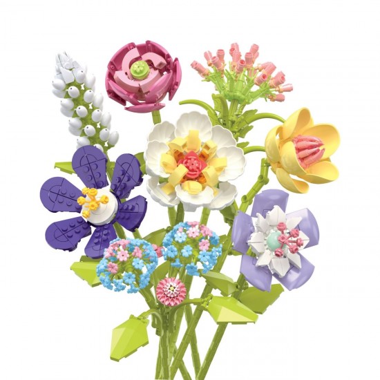 Cuburi de Constructie Flori (8 Modele)