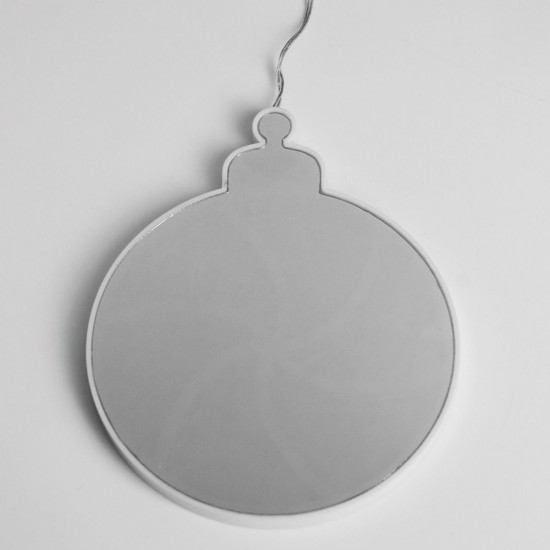 Decoratiune de Craciun Glob cu Efect de Oglinda Infinit & LED 12,5x15cm